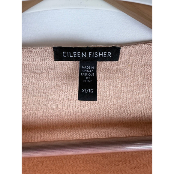 Women's Eileen Fisher Linen Cotton Sweater Peachy-Pink Size XL - Picture 3 of 8